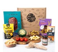 Charcuterie Box Gift, Meat, Cheese, Olives, Crackers, Chutney & Crunchy Snacking Cheeses