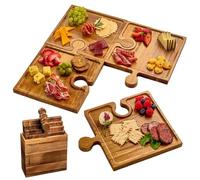 Charcuterie Boxes Wooden Charcuterie Board Set Cheese Board Cheese Serving Platter Long Serving Boards Wipe-Clean Tray Cutting Boards for Cold Cuts Steak Fruits Nuts Family Gathering Holiday