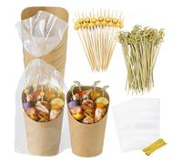 Charcuterie Cups Gathering | Charcuterie Cups Bags | Paper Cups | French Fry Cups, Dessert Cups, Party Snack Cups, Individual Serving Cups, Charcuterie Cups With Bags