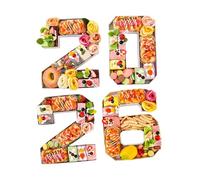 Charcuterie Letter Figures - Buffet Board for Exam Gala - Fillable Cardboard Figures for Charcuterie - Graduation Party High School University Final Exam Party Birthday Candy Buffet Fruit