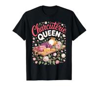 Charcuterie Queen Charcuterie Board Butcher Meat Value Graphic T-Shirt, Men, Black, S