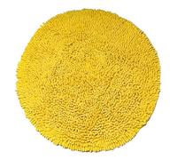 Chardin home Yellow Round Bath Mat | 2 feet Boho Bathroom Rug | Also Perfect for Kids Rooms, Nurseries, Bedside, dorms, Half Baths and Powder Rooms | Machine Washable, Soft & Plush