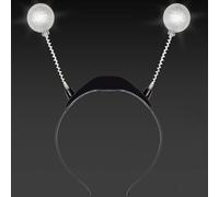 Charfia Alien Headband, Silver Martian Antenna Headband Boppers Alien Costume Accessory for Kids & Adults, One Size, Halloween