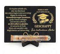 Charfia Graduation, Bachelor's Degree Money Gift Packaging, Exam Passed Gift, Graduation Gift Including Dried Flowers, Wooden Box, Test Tube, Fairy Lights