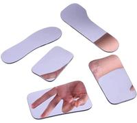 Chargantyang Dental Two-Sided Reflector Photographic Oral Mirror Titanium Plated Glass Intraoral Mirror(5 Count)