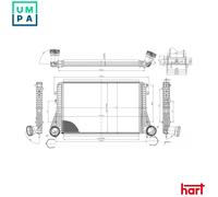 CHARGE AIR COOLER 612 542 FOR VW PASSAT/B6/CC TIGUAN/VAN CCZA/CCZC/CCTA 2.0L