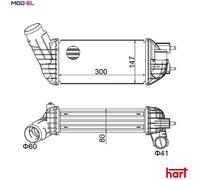CHARGE AIR COOLER 614 057 FOR PEUGEOT 3008/Van/MPV 5008 308 CITROËN DS 2.0L 4cyl
