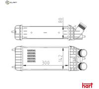 CHARGE AIR COOLER 614 080 FOR PEUGEOT PARTNER/Box/Body/MPV/TEPEE 2008/Van 301