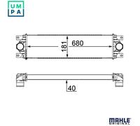 MAHLE ORIGINAL CI 20 000S Intercooler