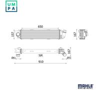 CHARGE AIR COOLER CI 701 000P FOR RENAULT TRAFIC/III/Van/Bus OPEL VIVARO 1.6L