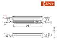 Charge Air Cooler DENSO DIT01007 For FIAT, ALFA ROMEO