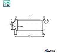 AVA Charge Air Intercooler DNA4339 for NISSAN NAVARA (2005) 2.5 DCI etc