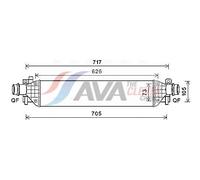 AVA Charge Air Intercooler OLA4650 for OPEL MOKKA (2013) 1.4 ECOTEC etc
