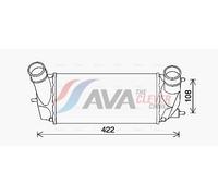 AVA Charge Air Intercooler FD4648 for Ford B-Max (2012) 1.0 Ecoboost