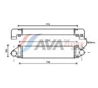 AVA Charge Air Intercooler FDA4481 for Ford Mondeo (2007) 2.5