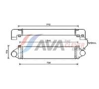 AVA Charge Air Intercooler AUA4219 for LAND ROVER FREELANDER (2007) 2.2 TD4 etc