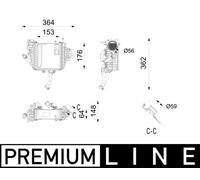 Charge Air Cooler Fits Mercedes CLS C-Class Coupe Convertible MAHLE CI 737 000P