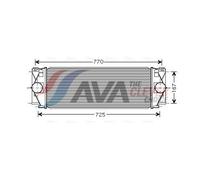AVA Charge Air Intercooler MS4396 for VW CRAFTER 30 (2006) 2.5 TDI etc