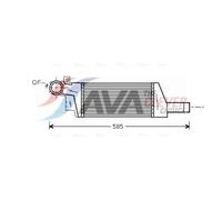 AVA Charge Air Intercooler OLA4404 for Opel Combo (2001) 1.3 CDTI