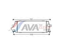AVA Charge Air Intercooler RTA4456 for OPEL VIVARO (2001) 2.5 DTI etc