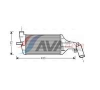 AVA Charge Air Intercooler OLA4325 for Opel Astra (1998) 1.7 DTI