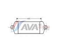 AVA Charge Air Intercooler FDA4406 for FORD TRANSIT TOURNEO (2000) 2.4 TDDI etc
