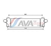 AVA Charge Air Intercooler IV4129 for IVECO DAILY 35C14 (2012) 3.0 CNG etc