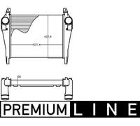MAHLE CI267000P Charge Air Cooler Brazed Fins 531mm Core Length Fits IVECO TITAN