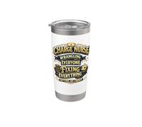 Charge Nurse Wrangling Everyone Fixing Everything Stainless Steel Insulated Tumbler