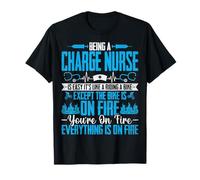 Charge Nursing Funny Being a Charge Nurse Riding a Bike T-Shirt