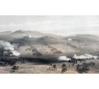 Charge of the Light Cavalry Brigade 25th October 1854. After a painting by William Simpson. The failed Charge of the Light Brigade during the Battle of Balaclava in the Crimean War. Poster Print by