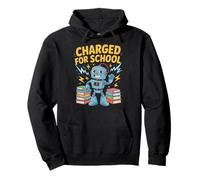 Charged For School Robot Kids Back To School Pullover Hoodie