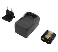 Charger + 1x CR-P2 Battery for Panasonic Fujifilm Varta Sony