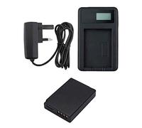 Charger and Battery for Panasonic Lumix DMC-ZR1, DMC-ZR3, DMC-ZS1, DMC-ZS3, DMC-ZS5, DMC-ZS6, DMC-ZS7, DMC-ZS8, DMC-ZS9, DMC-ZS10, DMC-ZS15, DMC-ZS19 Camera - For DMW-BCG10, DMW-BCG10E Battery