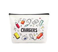Charger and Cable Organiser Bag for Women Men Travel Bag for Cables and Plugs Cosmetic Makeup Pouch Bag Small Toiletry Bag Gifts for Best Friend Daughter Son Christmas Gifts Chargers Bag