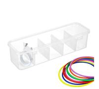 Charger Cable Cord Storage Organizer - Stationery Supplies Storage Box | Stackable Desk Drawer Accessories Box With 10 Compartment For Paper Clip, Staple