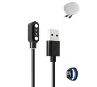 Charger Cable for BIGGERFIVE Brave 2 Smart Watch, 2 Pin 2.8mm USB Charger Cable,Magnetic Attachment,Fast Charging,Low Heat Generation,Lightweight,Durable,Portable Travel Silicone Storage Bag