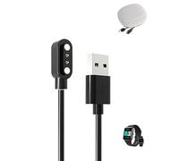 Charger Cable for GRV FC1 Smart Watch, 2 Pin 4.0mm USB Charger Cable,Magnetic Attachment,Fast Charging,Low Heat Generation,Lightweight,Durable,Portable Travel Silicone Storage Bag