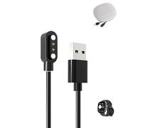 Charger Cable for HUAKUA D3 Smart Watch, 2 Pin 3.5mm USB Charger Cable,Magnetic Attachment,Fast Charging,Low Heat Generation,Lightweight,Durable,Portable Travel Silicone Storage Bag