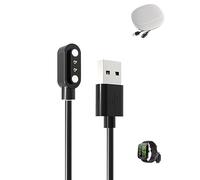 Charger Cable for Matast T70 Smart Watch, 2 Pin 4mm USB Charger Cable,Magnetic Attachment,Fast Charging,Low Heat Generation,Lightweight,Durable,Portable Travel Silicone Storage Bag