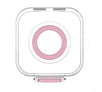 Charger Case for Oura Ring Gen 4 - Hard Shell Protector Against Scratches - Stylish Portable Pouch for Daily Wear Accessories 6.3x6.2cm(Pink)