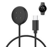 Charger Compatible with Google Pixel Watch 3/Pixel Watch 2, Magnetic Charging Dock with USB A C Charging Cable Cord for Fitbit Ace LTE/Versa 4/Versa 3/Sense 2/Sense (Black, USB C-50cm)