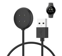 Charger Compatible with Google Pixel Watch 3/Pixel Watch 2, Magnetic Charging Dock with USB A C Charging Cable Cord for Fitbit Ace LTE/Versa 4/Versa 3/Sense 2/Sense (Black, USB A-50cm)