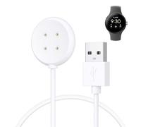 Charger Compatible with Google Pixel Watch 3/Pixel Watch 2, Magnetic Charging Dock with USB A C Charging Cable Cord for Fitbit Ace LTE/Versa 4/Versa 3/Sense 2/Sense (White, USB A-50cm)
