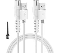 Charger Cord for Philips Norelco OneBlade QP1924, Charging Cable for Philips Beauty Lady Electric Shaver Series 6000 8000, BRL146, BRL166, BRL136 [2 Pack 1M, 3,3ft,White]