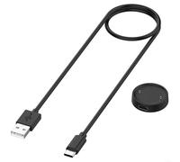 Charger Dock for Amazfit Active 2, ABS Material Compatible Charging Cable,100CM USB Cable Fast Efficient Charging with Compact Portable Design, Black Smartwatch Accessory(base + wiring)