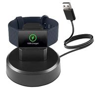 Charger Dock for Fitbit Charge 4 Charge 3, Uskiim Anti-Slip Charging Dock Station Base Cradle with 3.3FT USB Cord Replacement for Fitbit Charge 4 Charge 3