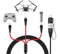 Charger for DJI Mini 4 Pro, Mini 3 Pro, Mavic 3, Air 2S, Avata Drone, 3-in-1 3A Fast Charging Cable USB C Cord with Adapter for DJI FPV Remote Controller Motion Controller Battery Accessories, 4ft