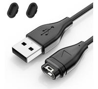 Charger for Garmin Vivoactive 6 5 4 4S 3, Replacement Charging Cable Cord Plus a Black Silicone Charger Port Anti Dust Plug for Garmin Vivoactive Smart Watch 50cm