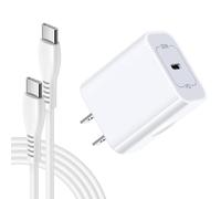 Charger for iPhone 17 Pro Max/17 Pro/17/17 Air/16e/16 Pro Max/16 Pro/15 Pro Max/15 Pro, Pixel Charger Fast Charging for Google 10/9/8/7/6/5 Pro XL, 20W USB C Charging Block with 6FT Type C to C Cable